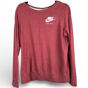 Nike Women’s Large Maroon Crewneck Long Sleeve Top